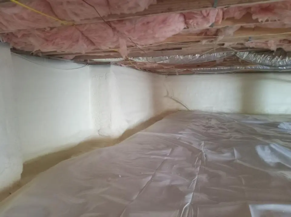 Crawl space encapsulation with closed-cell spray foam for Attic Insulation in Kahaluu